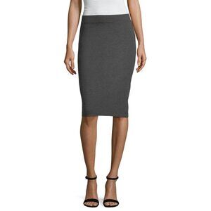New Liz Claiborne Stretch Pencil Skirt Heather Charcoal, Sizes L, XL